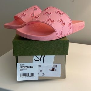 Women's rubber GG slide sandal